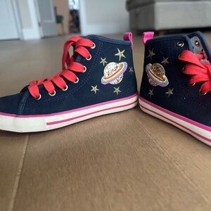 Mini Boden space high top sneakers girls size 28
